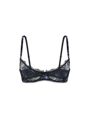 Victoria's Secret Very Sexy Rose Lace & Satin Unlined Plunge Demi Bra Size 36 DD